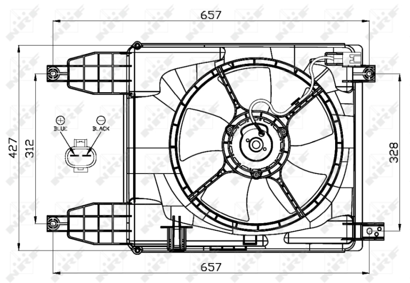 NRF Ventilatorwiel-motorkoeling 47537