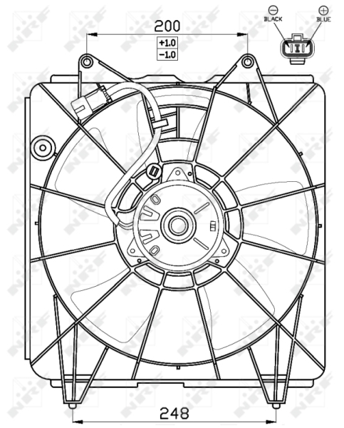 NRF Ventilatorwiel-motorkoeling 47545