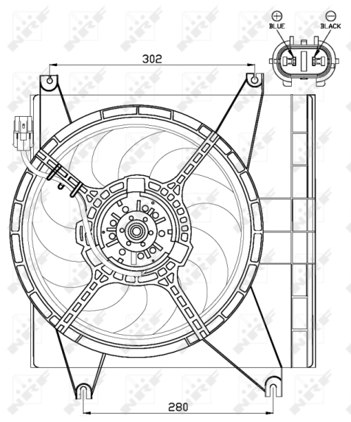 NRF Ventilatorwiel-motorkoeling 47547