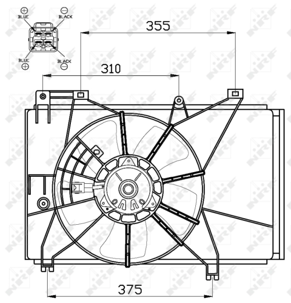 NRF Ventilatorwiel-motorkoeling 47551