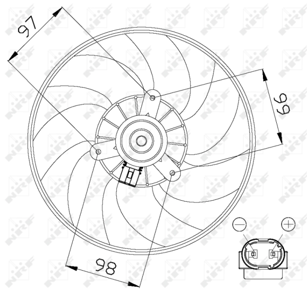 NRF Ventilatorwiel-motorkoeling 47557