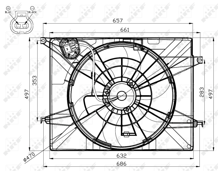 Ventilatorwiel-motorkoeling NRF 47561