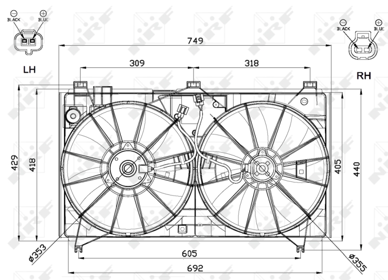 Ventilatorwiel-motorkoeling NRF 47566