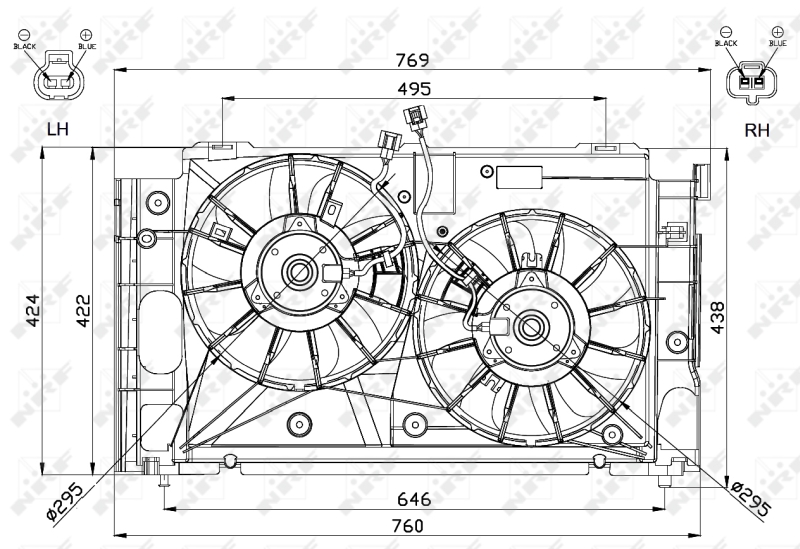 Ventilatorwiel-motorkoeling NRF 47568