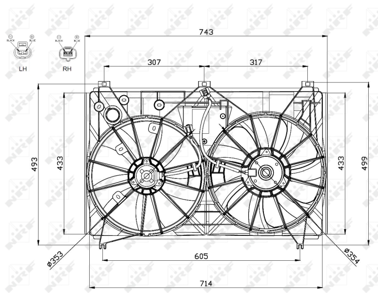 Ventilatorwiel-motorkoeling NRF 47569