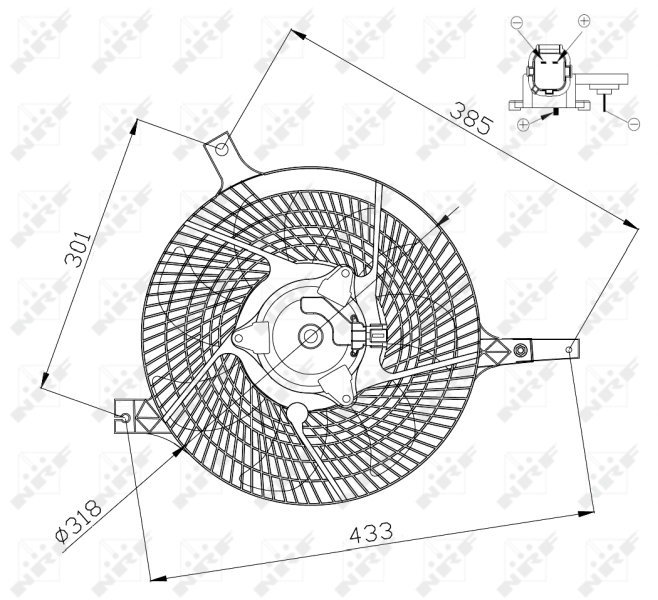 Ventilatorwiel-motorkoeling NRF 47572