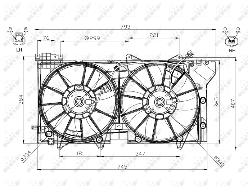 Ventilatorwiel-motorkoeling NRF 47573