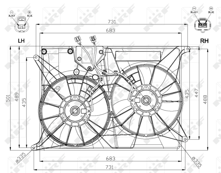 Ventilatorwiel-motorkoeling NRF 47574