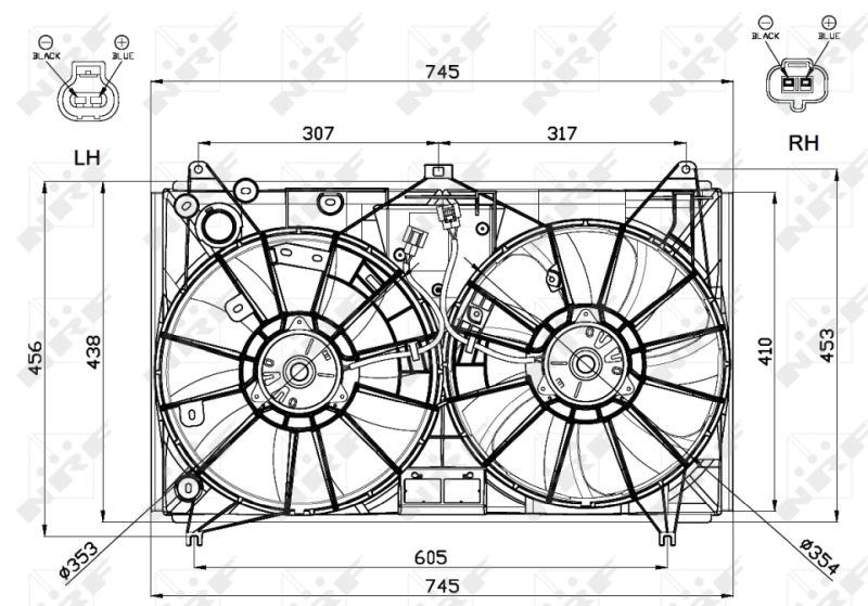 Ventilatorwiel-motorkoeling NRF 47581