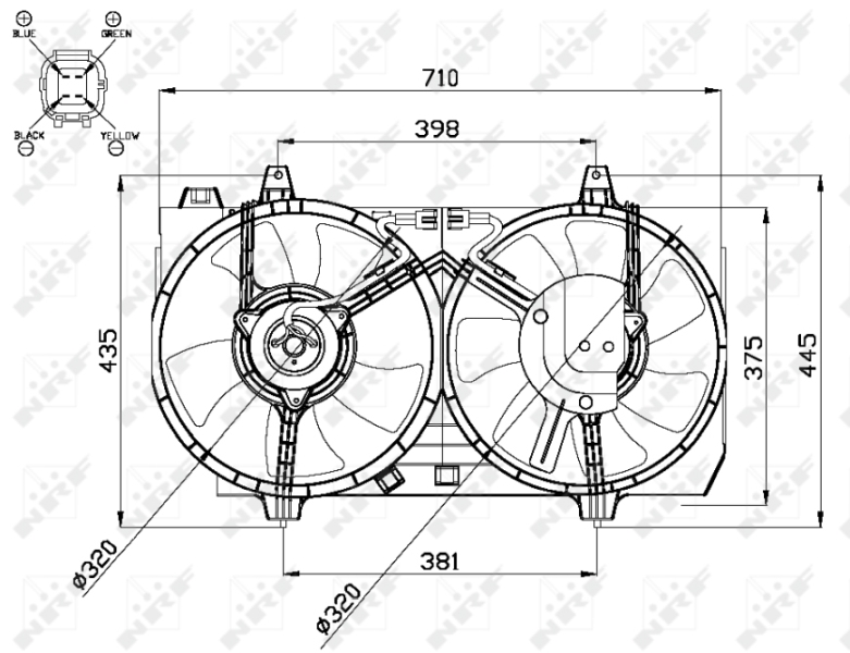 NRF Ventilatorwiel-motorkoeling 47667