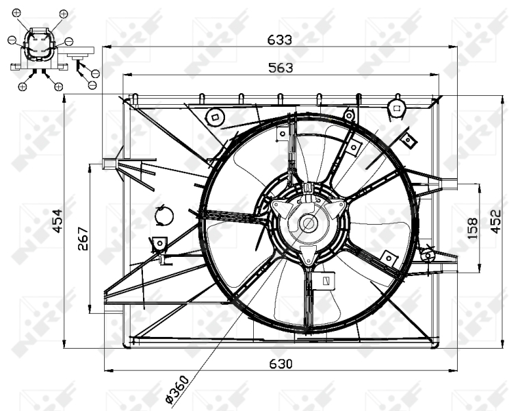 NRF Ventilatorwiel-motorkoeling 47671