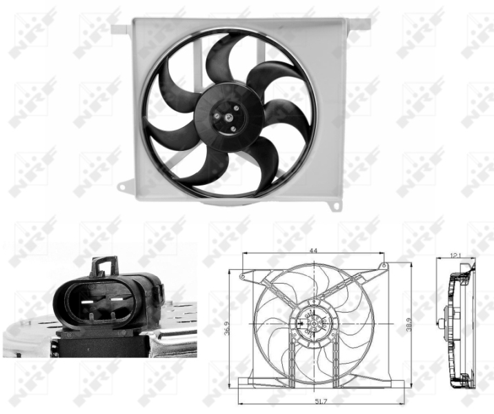 Ventilatorwiel-motorkoeling NRF 47686