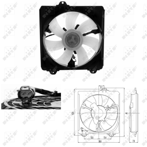 Ventilatorwiel-motorkoeling NRF 47695