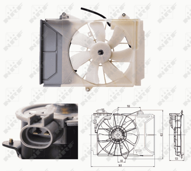 Ventilatorwiel-motorkoeling NRF 47697