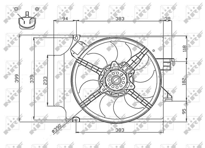 Ventilatorwiel-motorkoeling NRF 47748