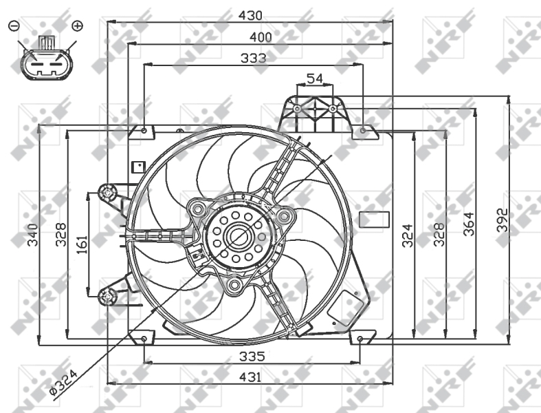 Ventilatorwiel-motorkoeling NRF 47750