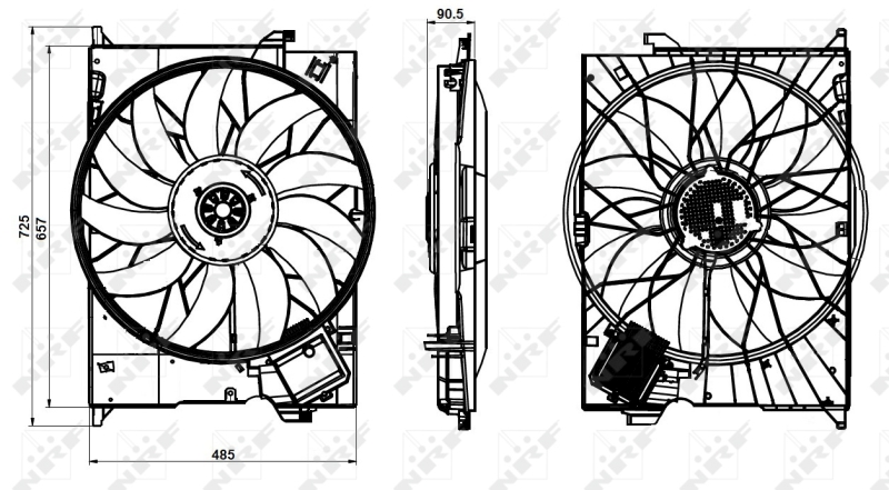 NRF Ventilatorwiel-motorkoeling 47852