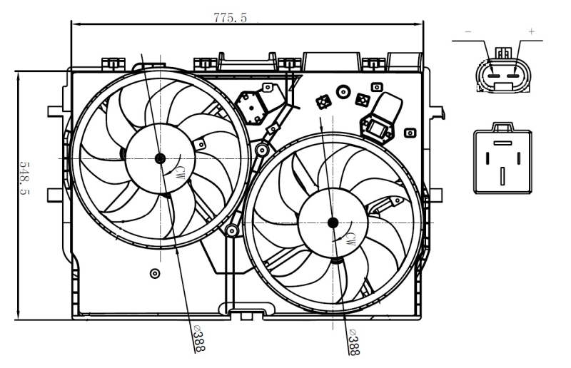 NRF Ventilatorwiel-motorkoeling 47866