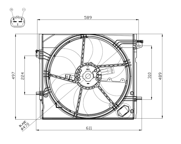 Ventilatorwiel-motorkoeling NRF 47897