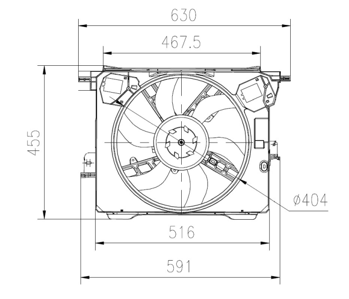 Ventilatorwiel-motorkoeling NRF 47899