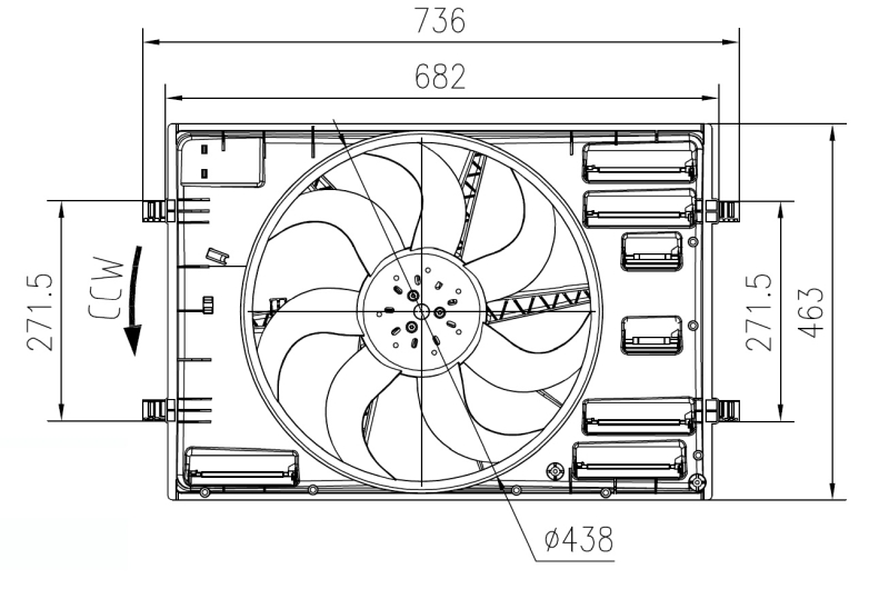 Ventilatorwiel-motorkoeling NRF 47916