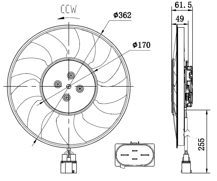 NRF Ventilatorwiel-motorkoeling 47917