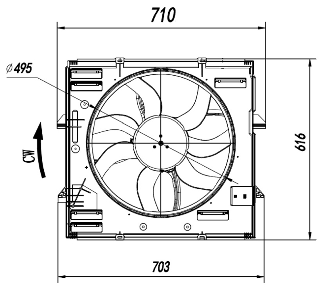 Ventilatorwiel-motorkoeling NRF 47921