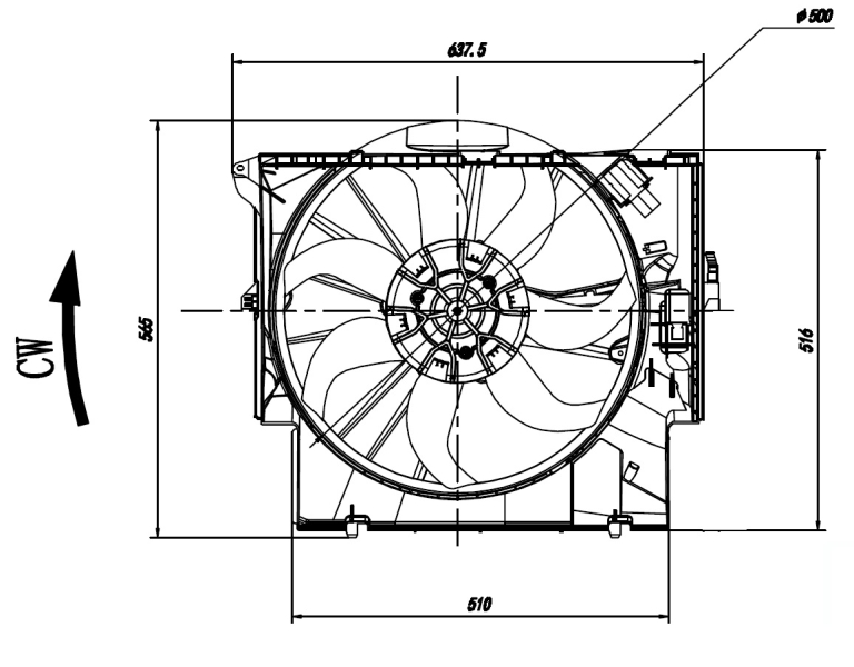 Ventilatorwiel-motorkoeling NRF 47923