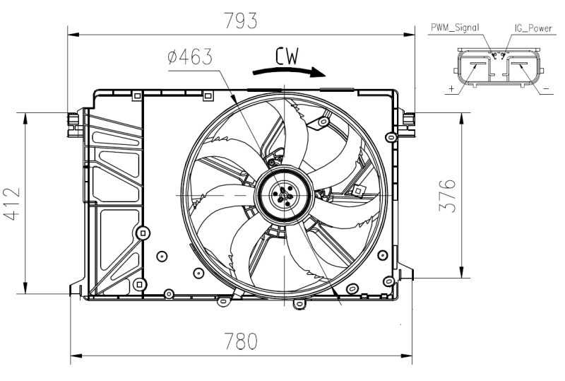 Ventilatorwiel-motorkoeling NRF 47932