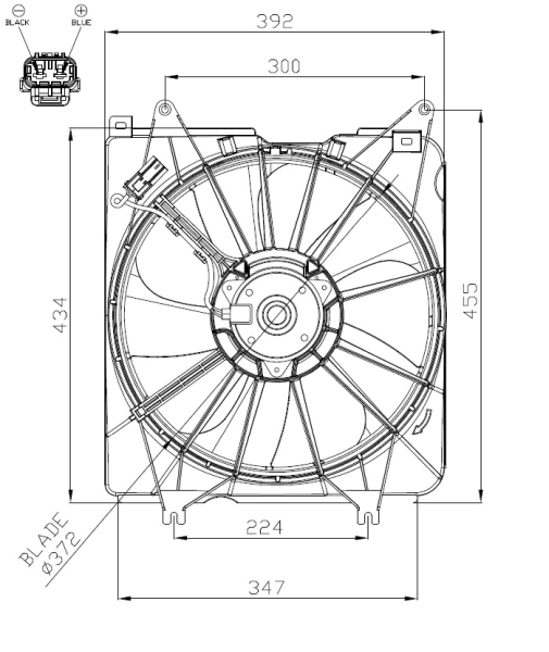 Ventilatorwiel-motorkoeling NRF 47935