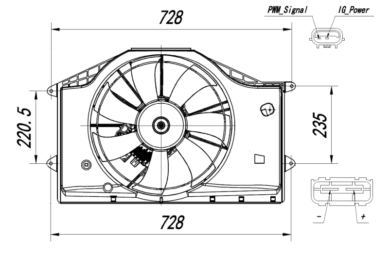 Ventilatorwiel-motorkoeling NRF 47939