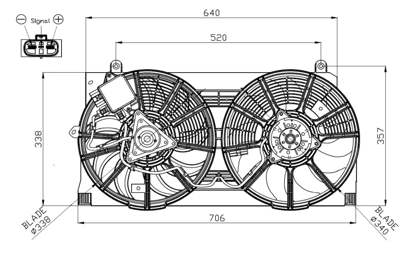 Ventilatorwiel-motorkoeling NRF 47940