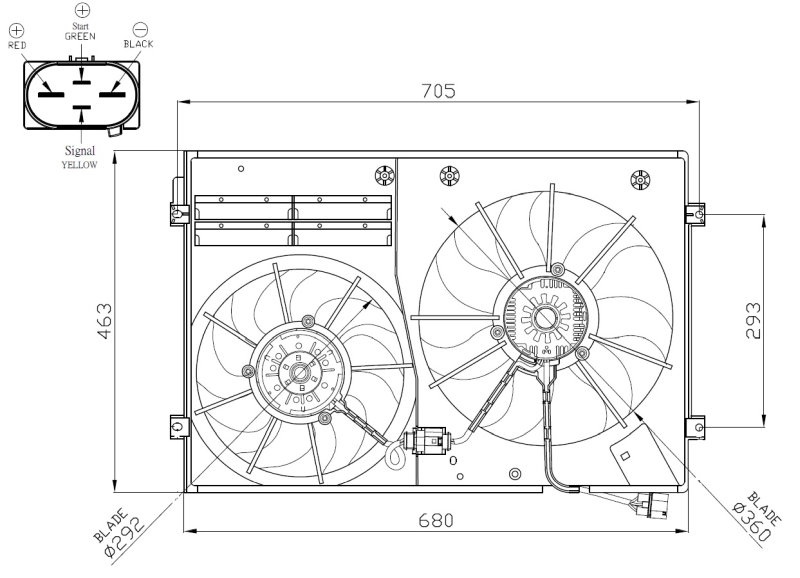 Ventilatorwiel-motorkoeling NRF 47941