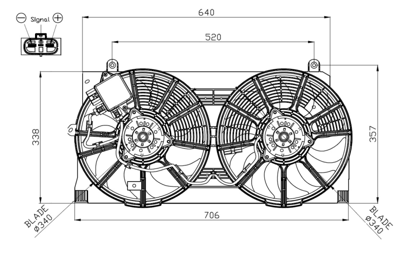 Ventilatorwiel-motorkoeling NRF 47943