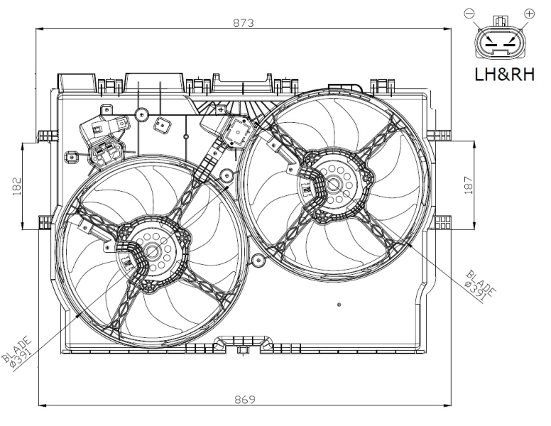 Ventilatorwiel-motorkoeling NRF 47945