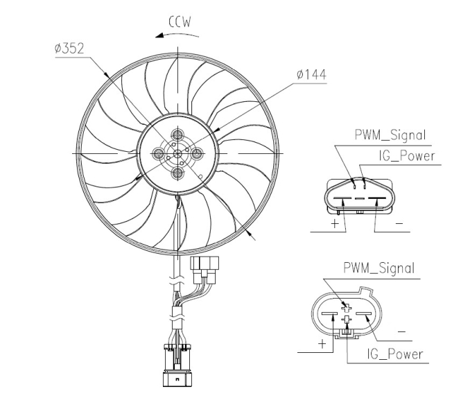 Ventilatorwiel-motorkoeling NRF 47969