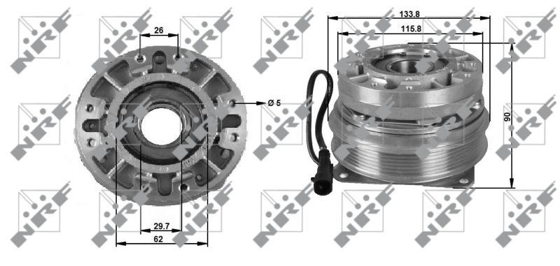 NRF Visco-koppeling 49702