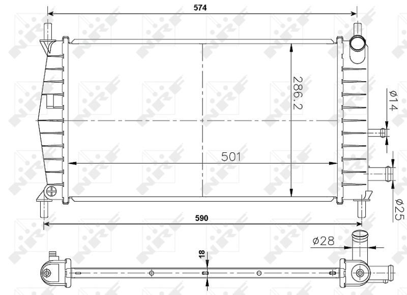 Radiateur NRF 50131A