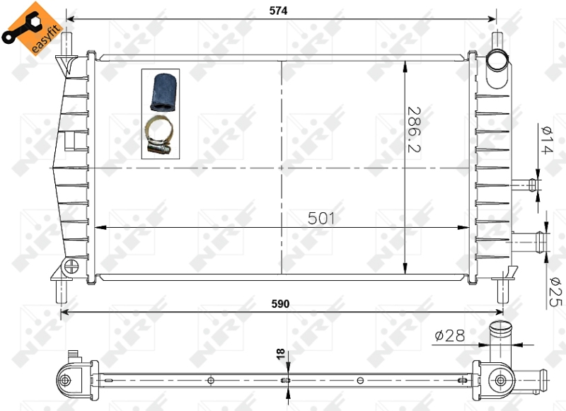 NRF Radiateur 50131