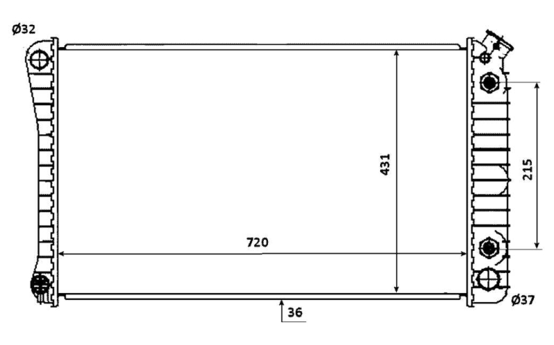 Aandrijfaccu koeler NRF 50247