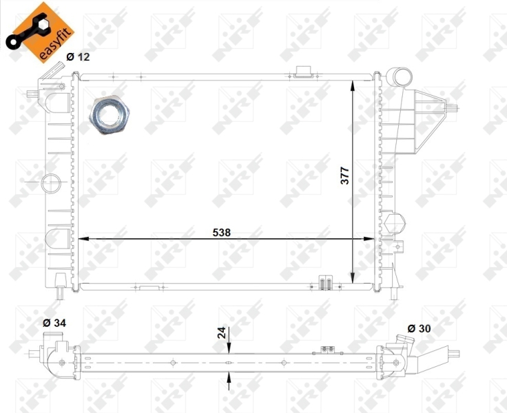 NRF Radiateur 503508
