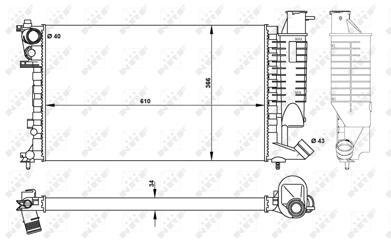 NRF Radiateur 50425