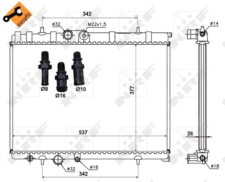NRF Radiateur 50440