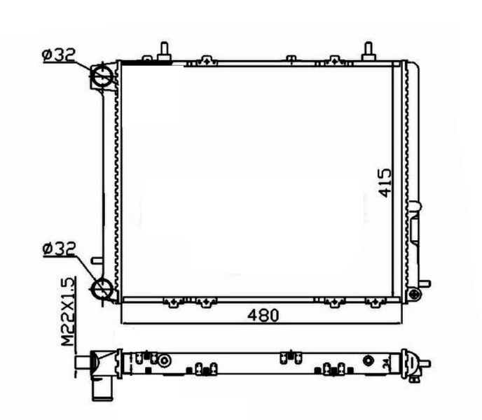 Radiateur NRF 507352A