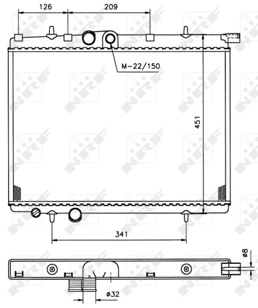 NRF Radiateur 509525
