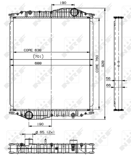 Aandrijfaccu koeler NRF 509888