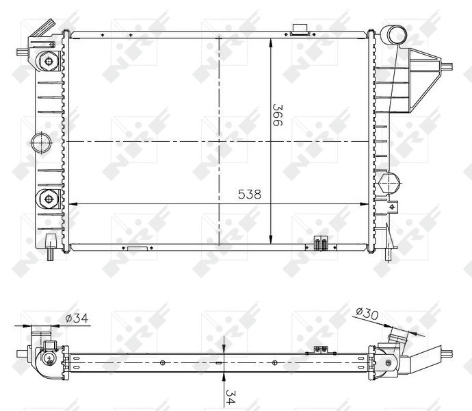 Radiateur NRF 513508A