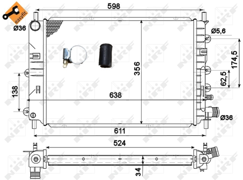 NRF Radiateur 514436