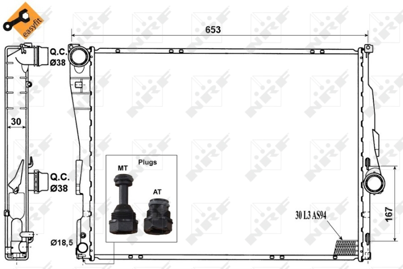 NRF Radiateur 51580