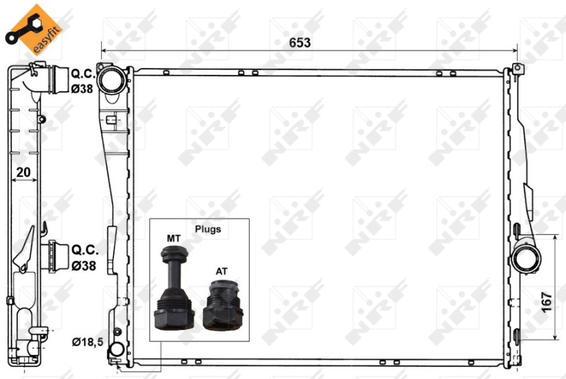 NRF Radiateur 51582